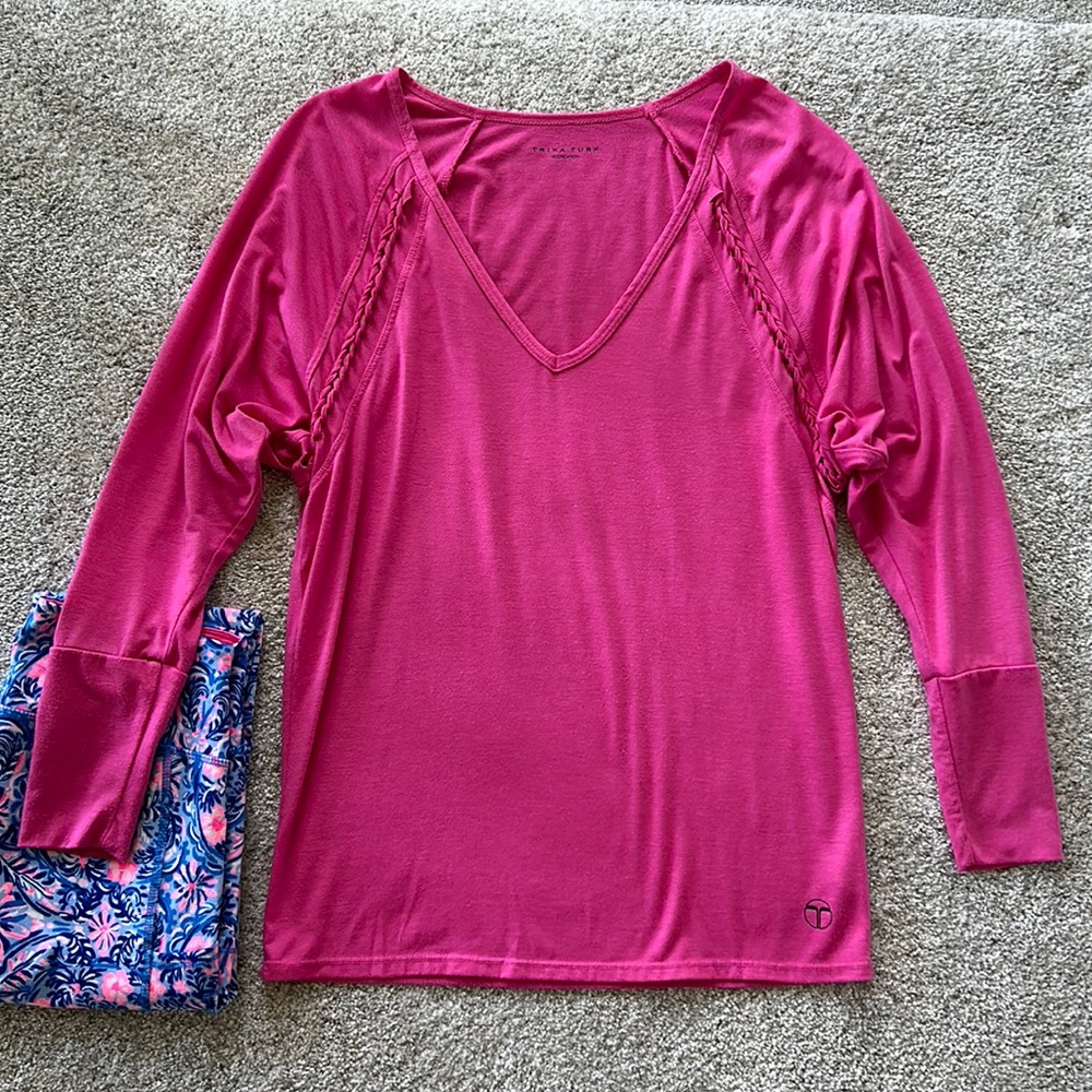 Trina Turk Pink Long Sleeve Tee